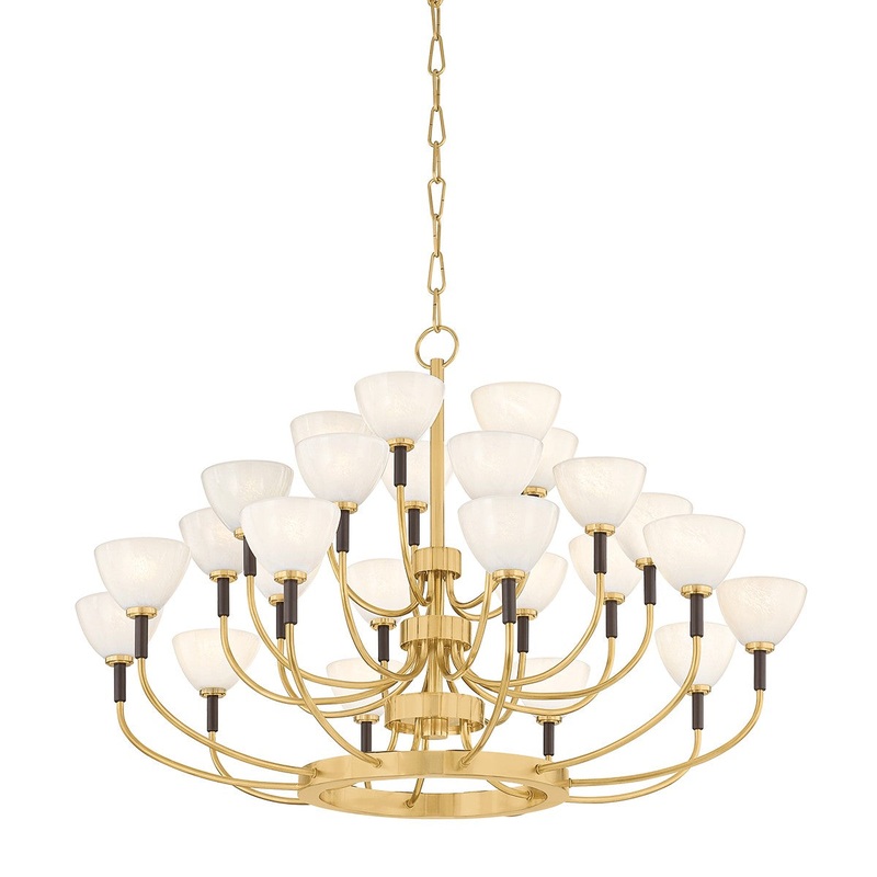 Corbett Lighting 489-38-VB/BRZ Brahma LED Chandelier Vintage Polished Brass/Bronze