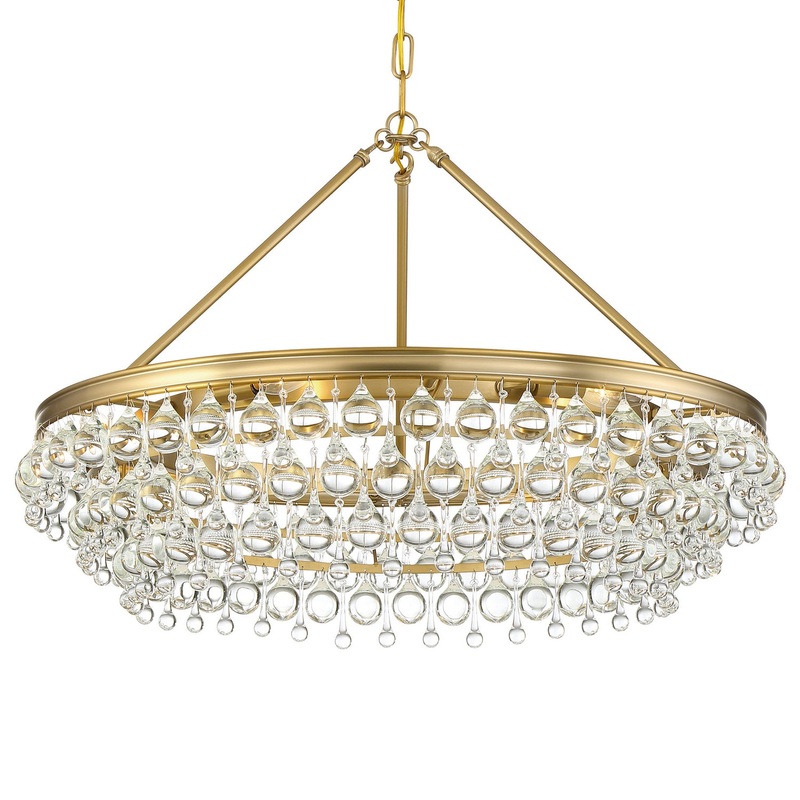 Crystorama 275-VG Calypso Six Light Chandelier Vibrant Gold