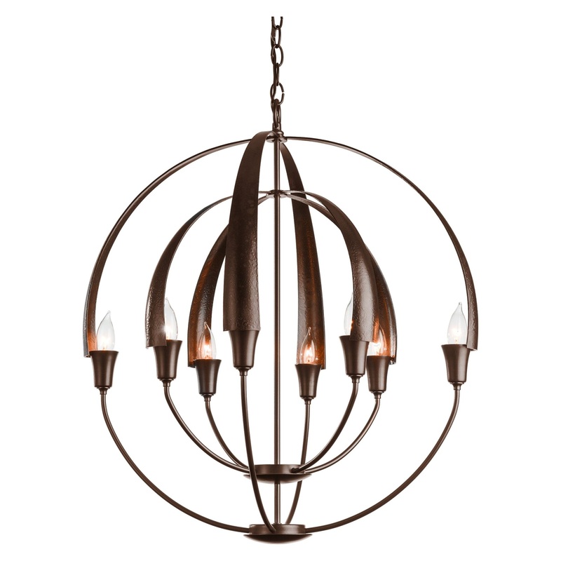 Double Cirque Chandelier Bronze