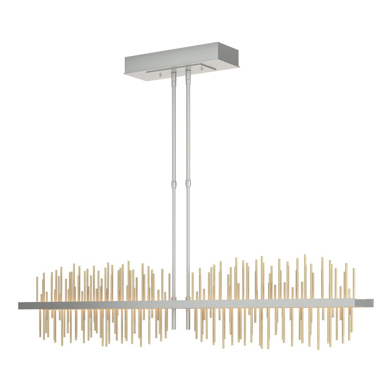 Gossamer Large LED Pendant Vintage Platinum Modern Brass