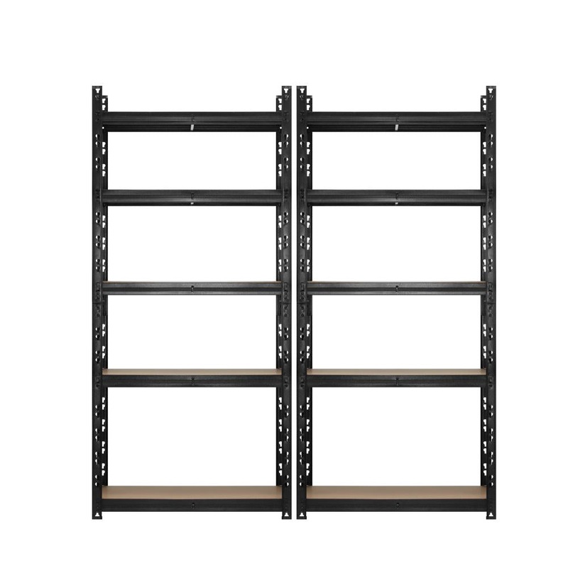 2x Warehouse Storage Rack 5-tier 1.8m