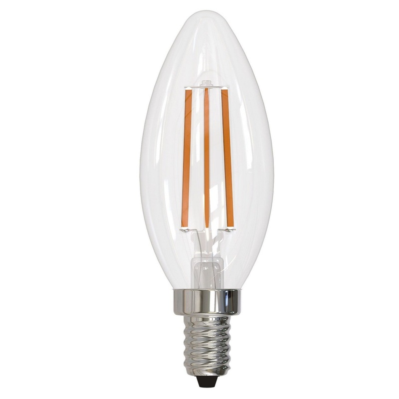 6.5 Watt B11 Clear, 750  Lumens, E12 base, 120 Volt Light Bulb by Bulbrite