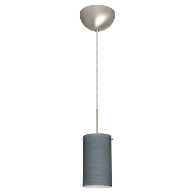 Besa 1BC-4404TN-SN Stilo One Light Pendant Satin Nickel