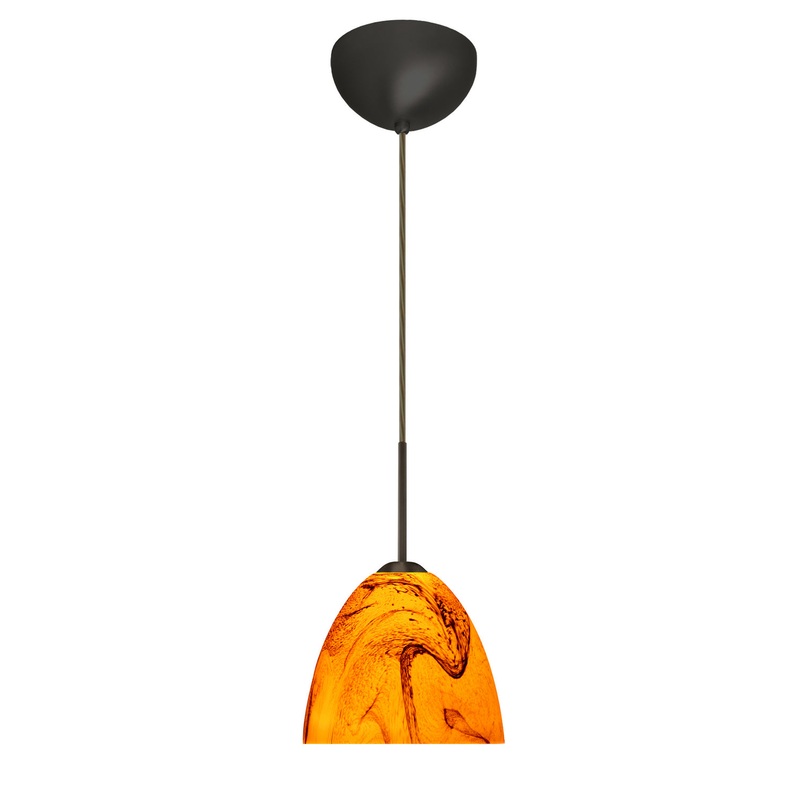 Besa 1BC-7572HB-LED-BR Sasha One Light Pendant Bronze