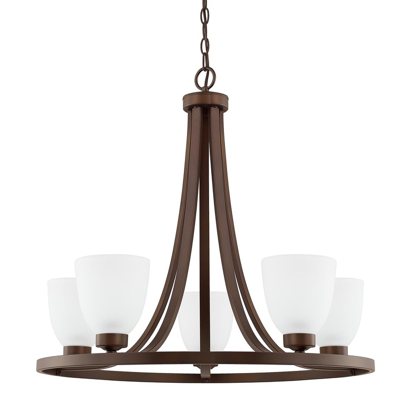 Capital Lighting 414351BZ-333 Jameson 5 Light Chandelier Bronze