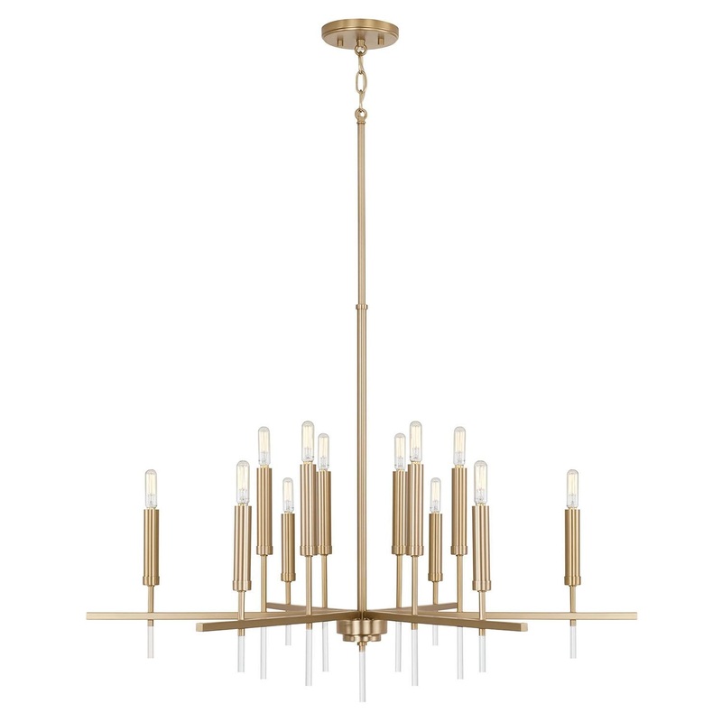 Capital Lighting 449301MA Elora 12 Light Chandelier Matte Brass