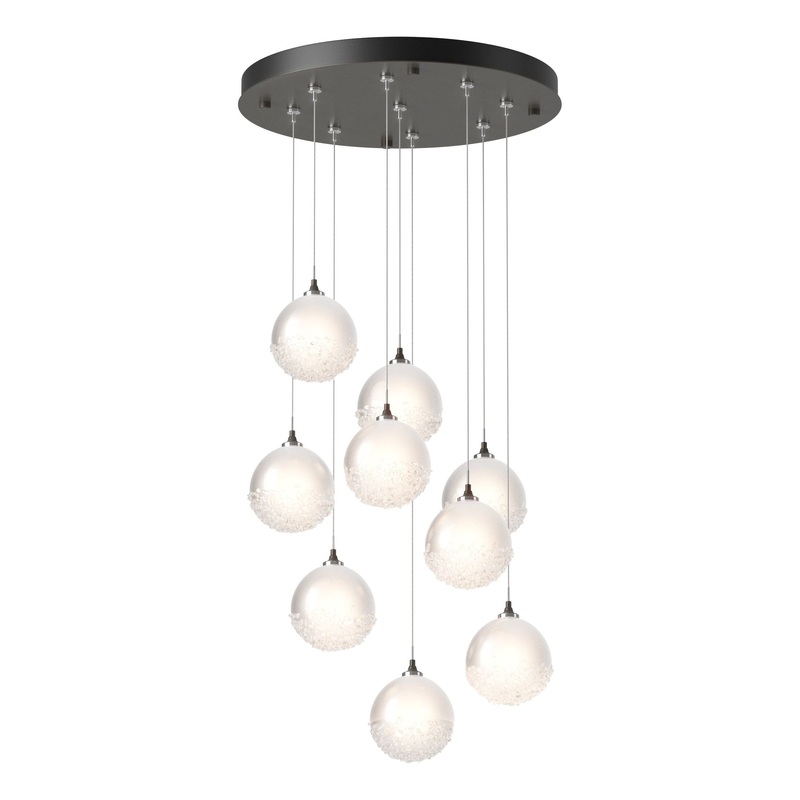 Fritz Globe 9-Light Pendant Dark Smoke
