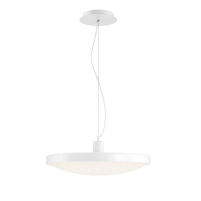LED Pendant from the Sandstone Collection in White Finish by Eurofase