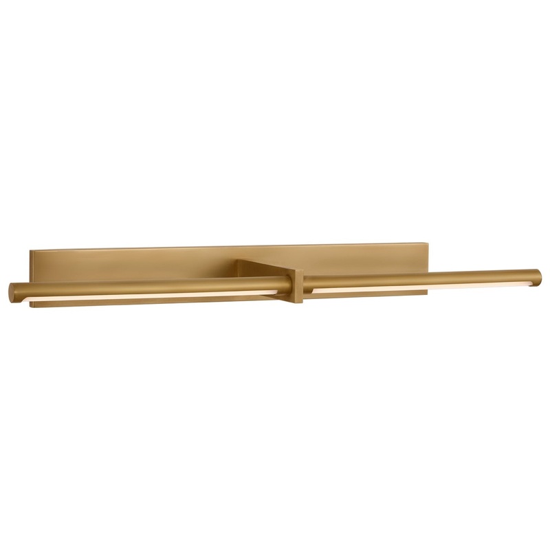 LED Picture Light from the Axis Collection in Antique-Burnished Brass Finish by Visual Comfort Signature