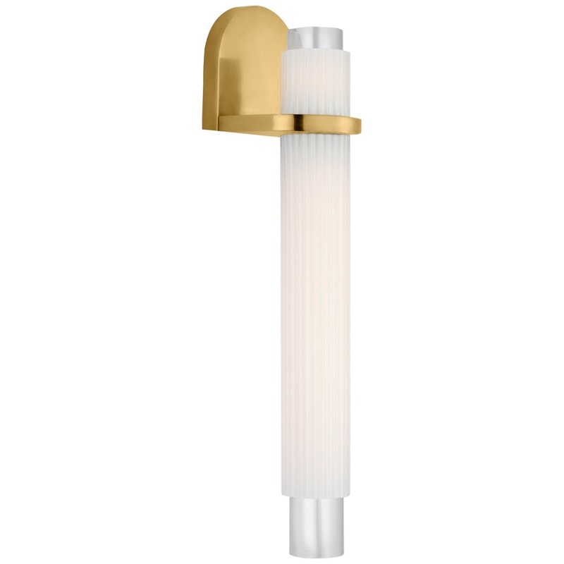 LED Wall Sconce from the Arena Collection in Hand-Rubbed Antique Brass Finish by Visual Comfort Signature