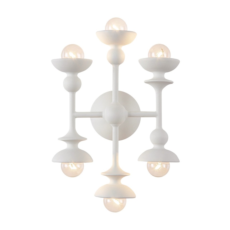 Six Light Vanity from the Cadence Collection in Antique White Finish by Alora