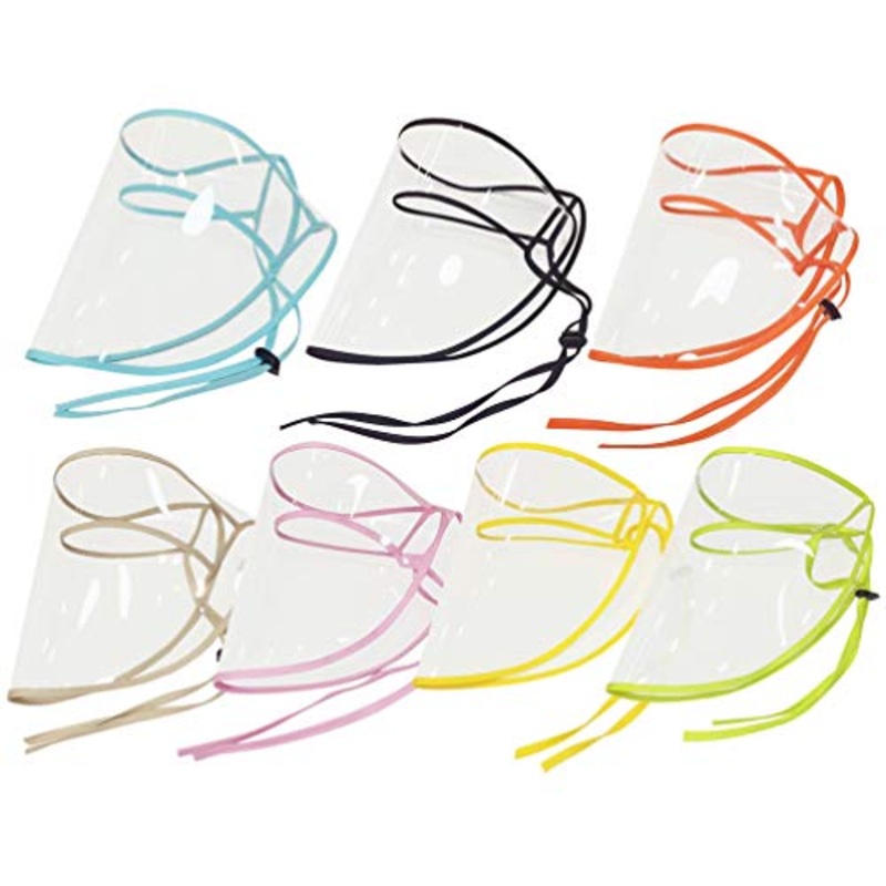SOIMISS Faccia di Plastica di Copertura Regolabile Anti- Fog Dental del Fronte della Copertura del Fronte Pieno Visiera della Protezione della Copertura per Esterni Occhi Naso Bocca 7PCS