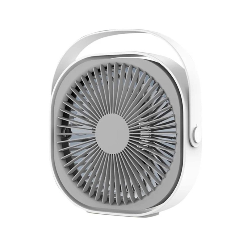 3-Speed USB 20cm Desktop Fan  Quiet Portable Lightweight Rechargeable Cooler