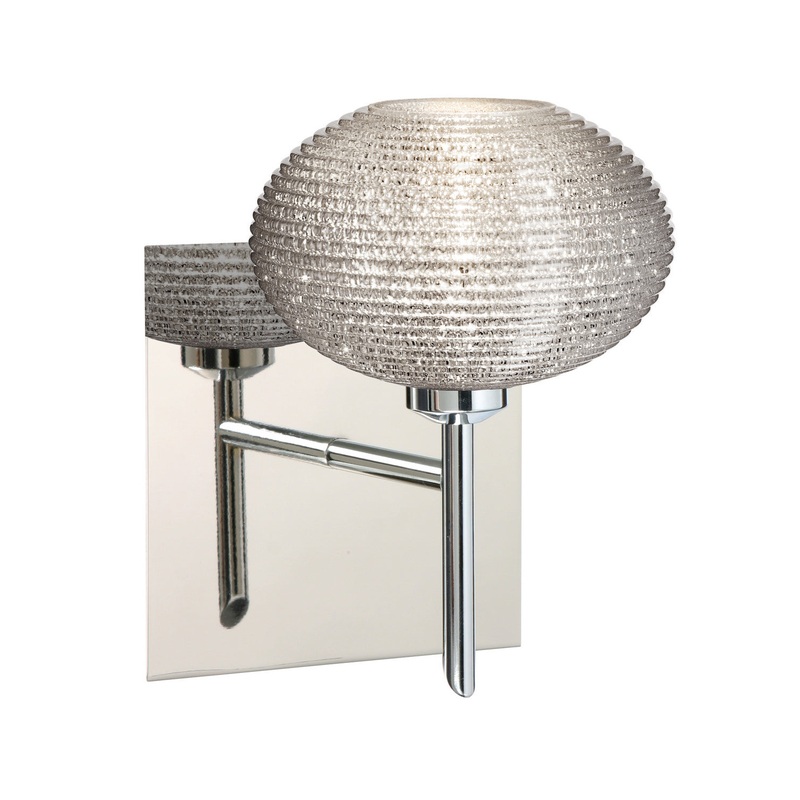 Besa 1SW-5612GL-CR-SQ Lasso One Light Wall Sconce Chrome