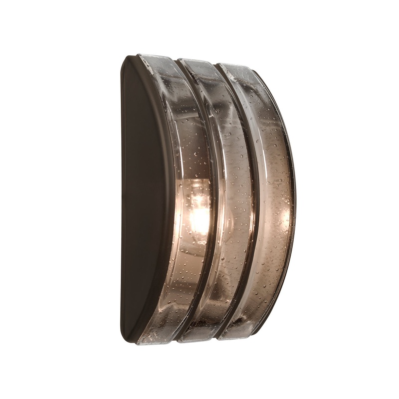 Besa AQUARBV-SM-BR Costaluz Aqua One Light Outdoor Wall Sconce Bronze