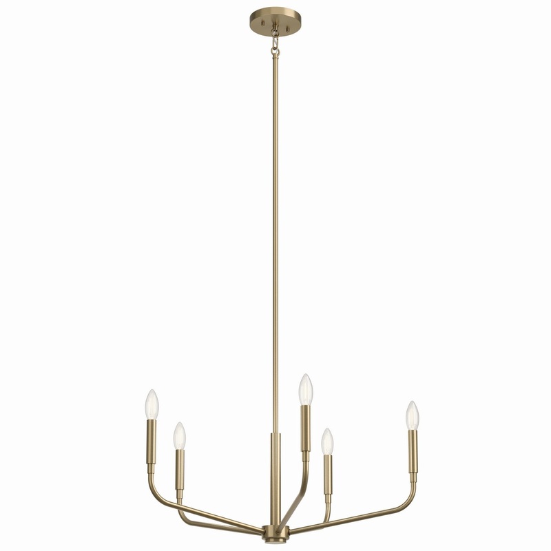 Five Light Chandelier from the Madden Collection in Champagne Bronze Finish by Kichler