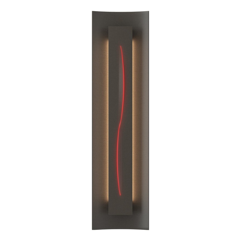 Gallery Sconce Dark Smoke Red Glass (RR)