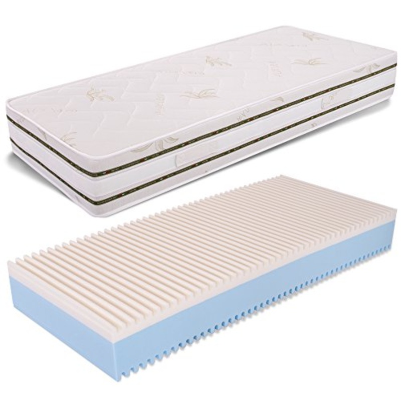 miasuite i sogni italiani Materasso Top Singolo in Memory Foam 80X190 Alto 22 CM Ortopedico in Aloe Vera