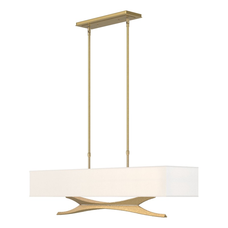 Moreau Pendant Modern Brass Natural Anna Shade (SF)