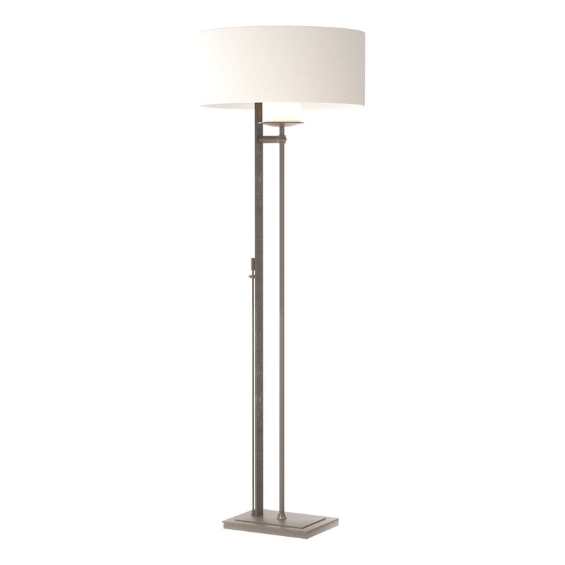 Rook Floor Lamp Dark Smoke Natural Anna Shade (SF)