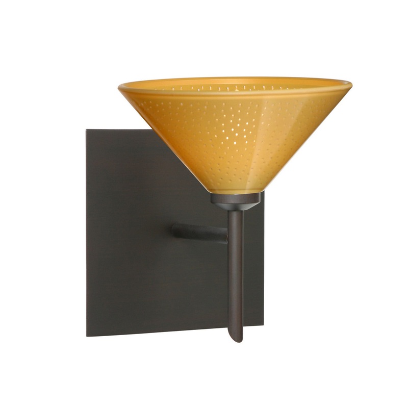 Besa 1SW-282490-BR-SQ Kona One Light Wall Sconce Bronze
