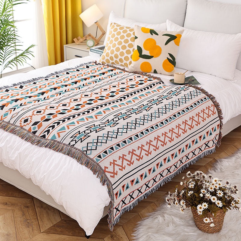 Claude Monet INS-Style Illustrated Line Blanket – Multi-Use Design