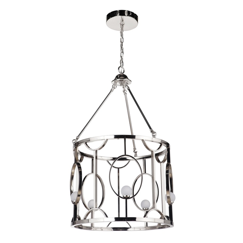 Craftmade 49035-PLN-LED Indy Five Light Foyer Pendant Polished Nickel (Discontinued)
