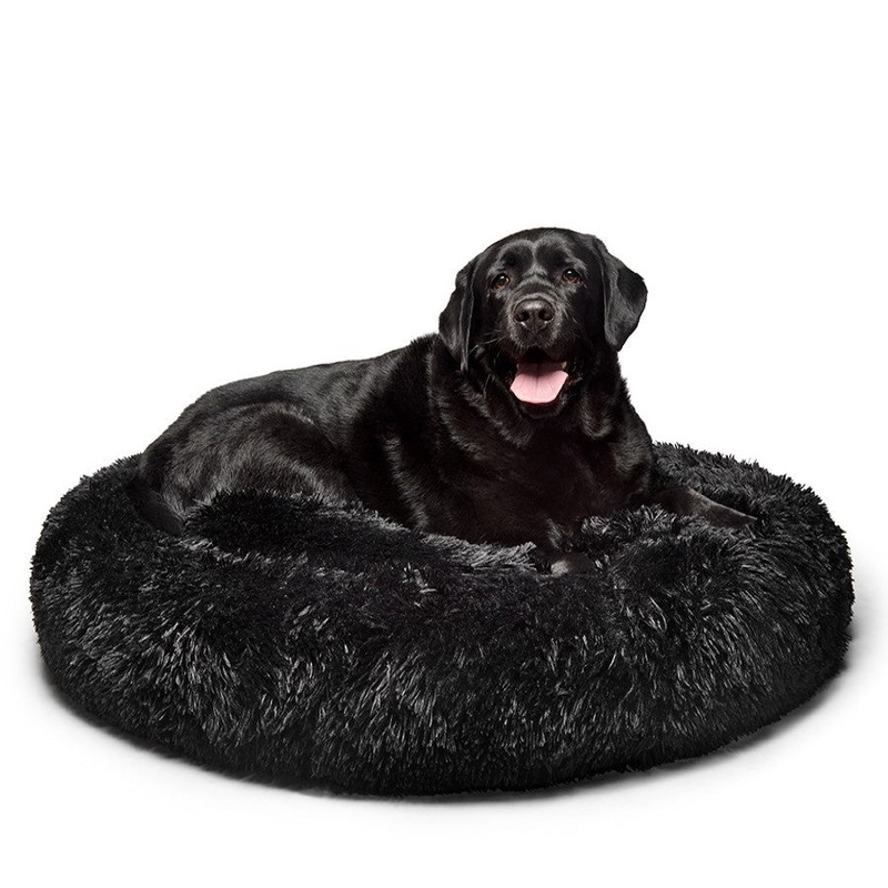Fur King “Aussie” Calming Dog Bed – XL -Black – 115 cm