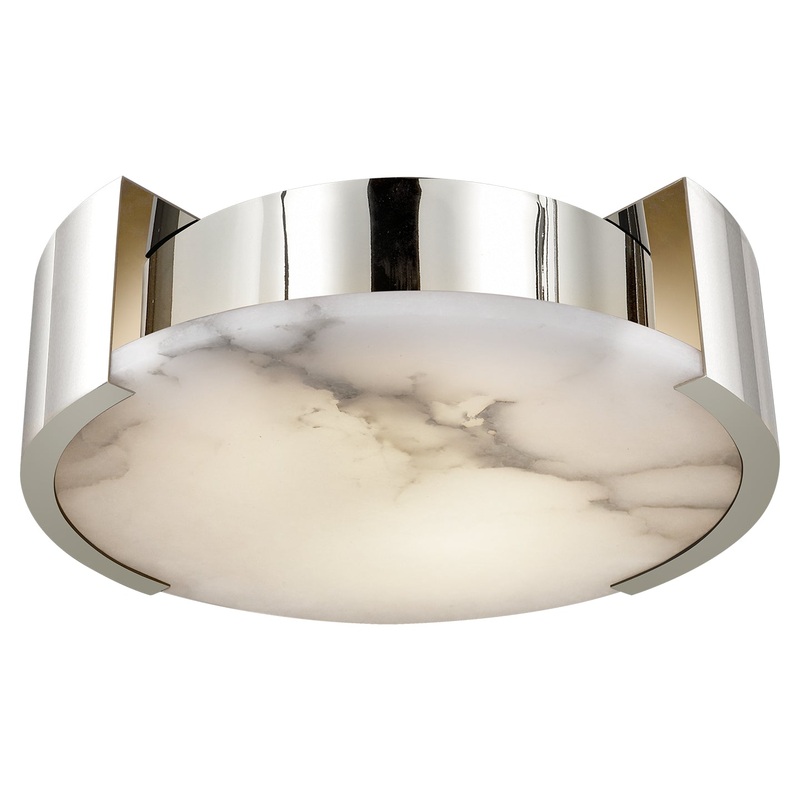 LED Flush Mount from the Melange Collection in Polished Nickel Finish by Visual Comfort Signature