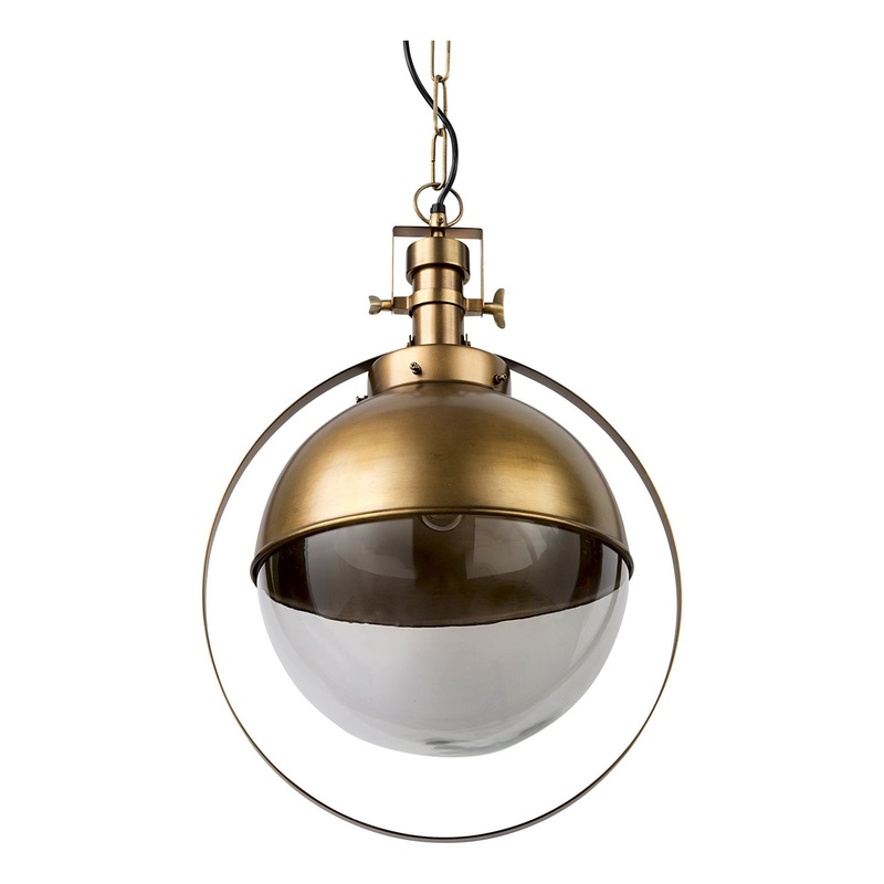 Leighton Pendant Gold Metal | Glass Globe