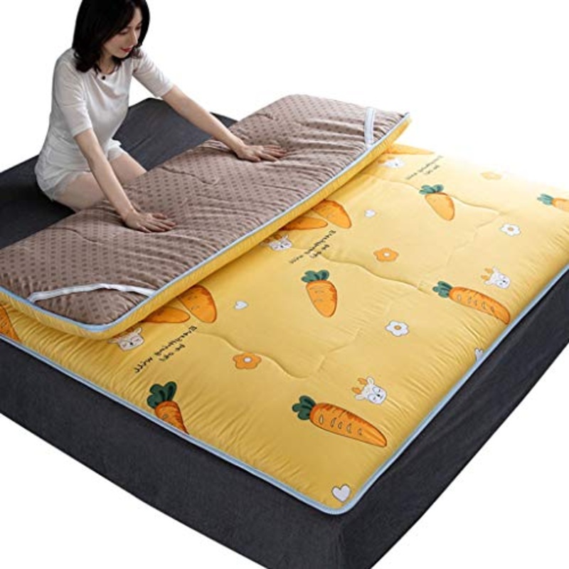 LJ Tatami Materasso, Doppio Singolo Studente Dormitorio Attenuato, Morbido Tappetino Four Seasons Universale, Confortevole E Traspirante, Assorbe L’umidit, Famiglia Ispessito Spugna Pinzetta Bed