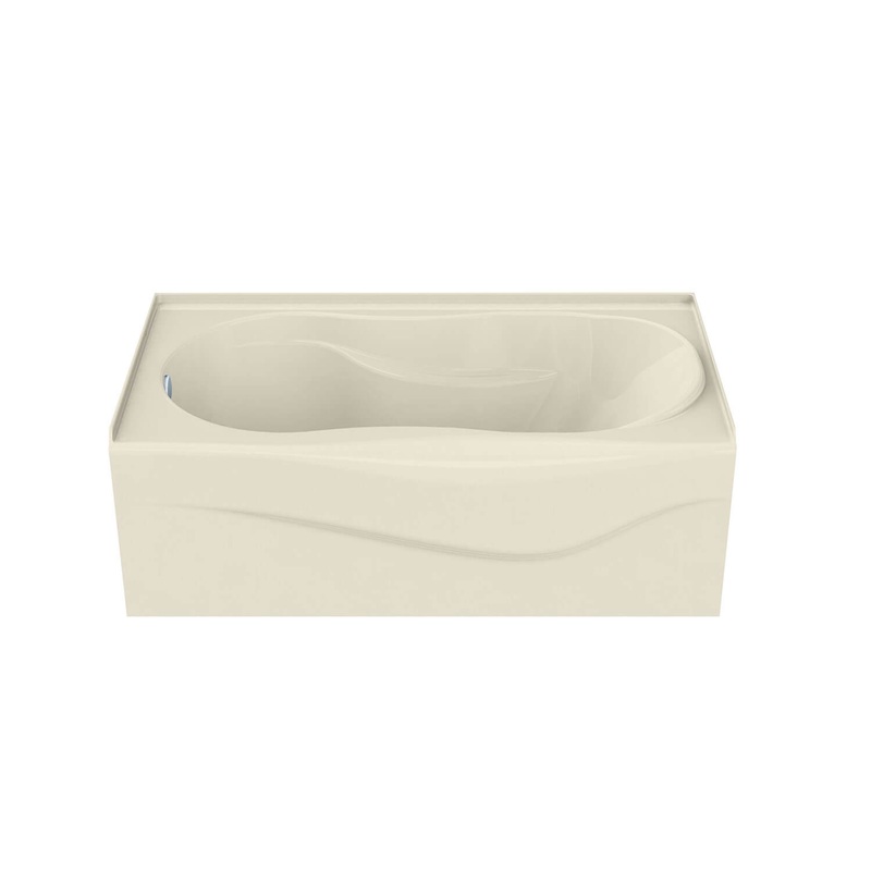 MAAX 105726-R-000-004 Murmur 6032 A Acrylic Alcove Right-Hand Drain Bathtub in Bone