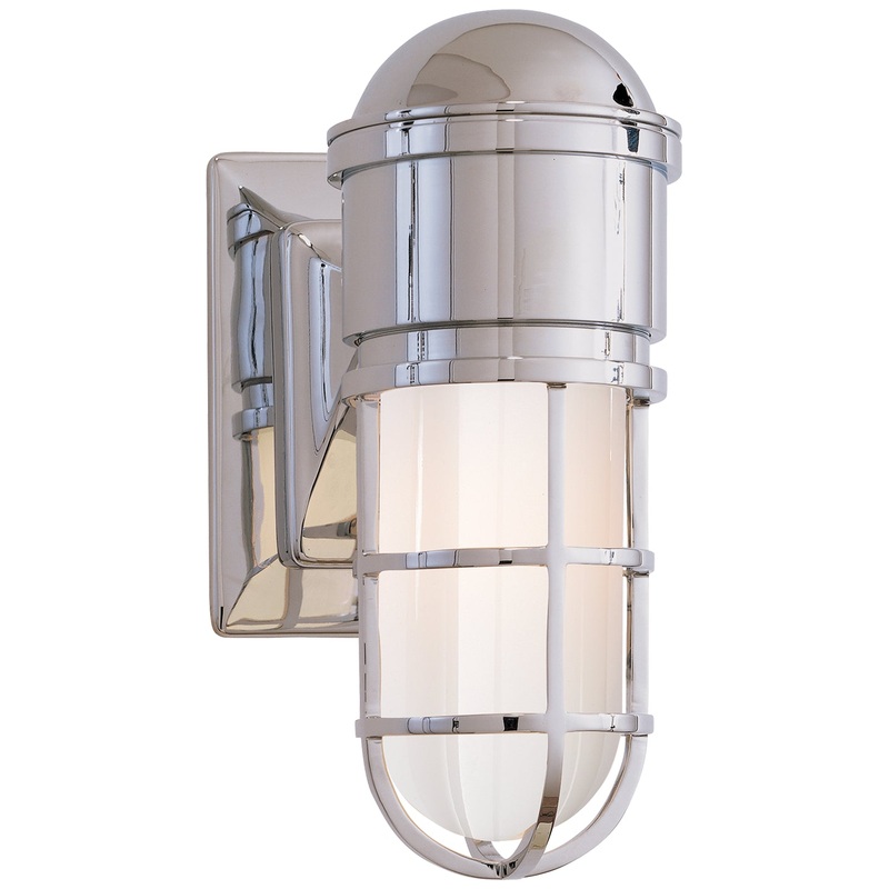 One Light Wall Sconce from the Marine2 Collection in Chrome Finish by Visual Comfort Signature