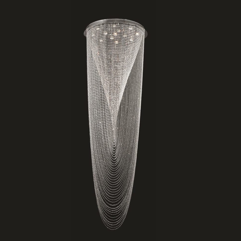 Piano Bar 13-Light Chandelier Chrome