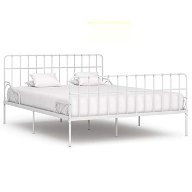 SKM Giroletto con Doghe Bianco in Metallo 200×200 cm (30kg)