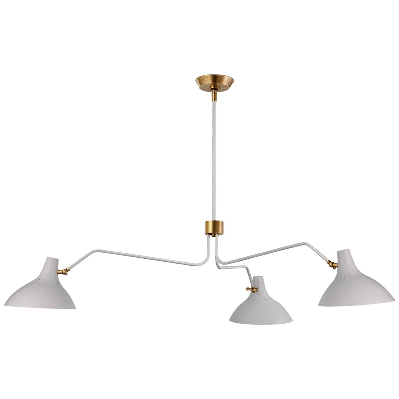 Three Light Chandelier from the Charlton Collection in White Finish by Visual Comfort Signature