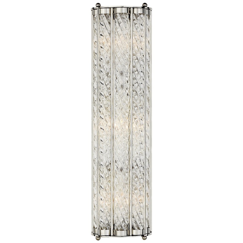 Three Light Wall Sconce from the Eaton Collection in Polished Nickel Finish by Visual Comfort Signature