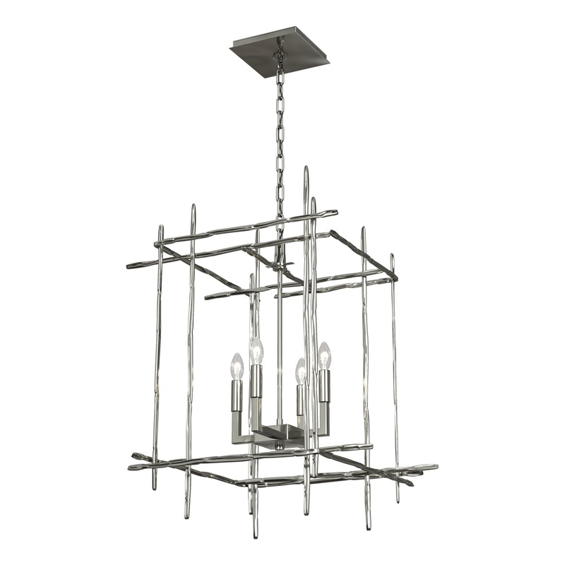 Tura 4-Light Medium Chandelier Sterling