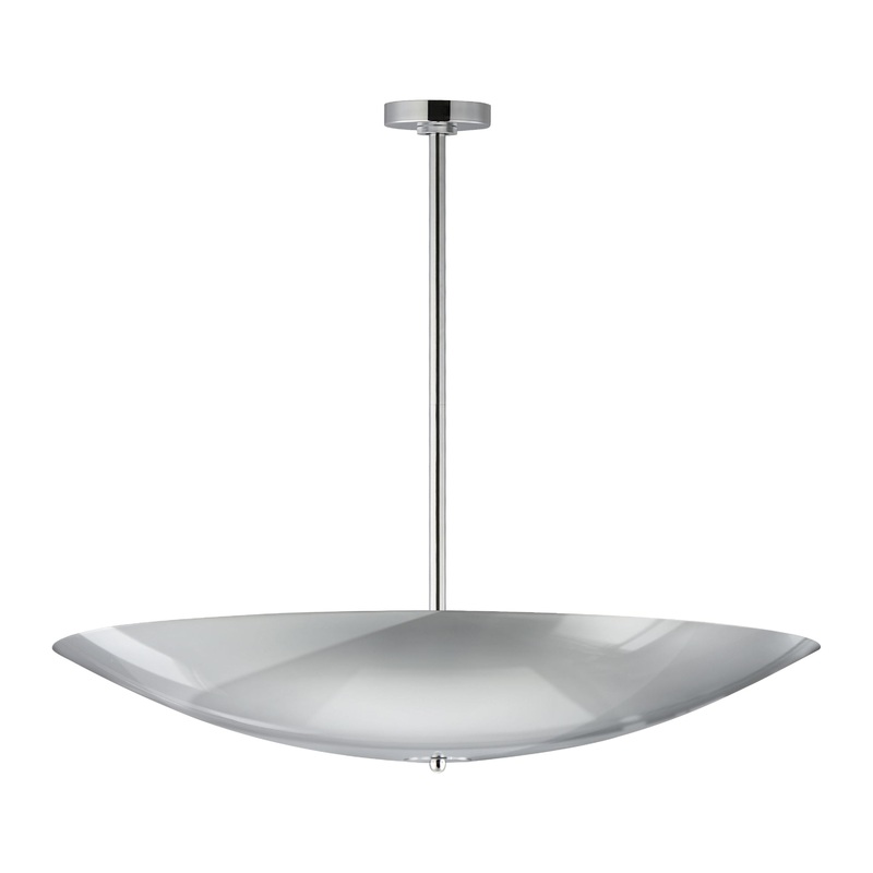 Vesta 36″ LED Pendant/Semi-Flush Polished Chrome