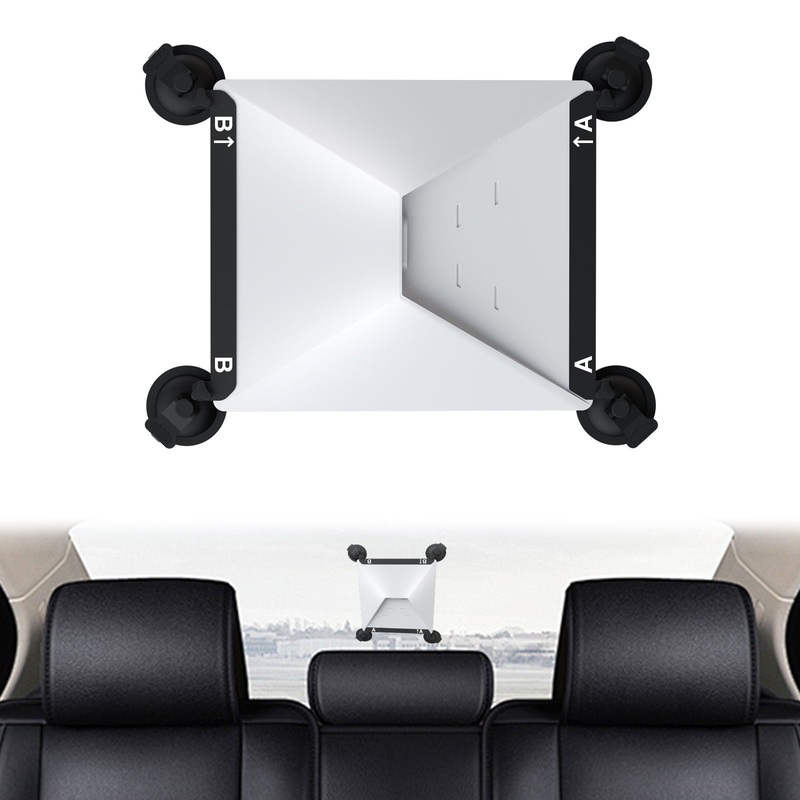 White and Black Heavy-Duty Suction Cup Mount for Starlink Mini – All-Weather Car, RV & Boat Bracket