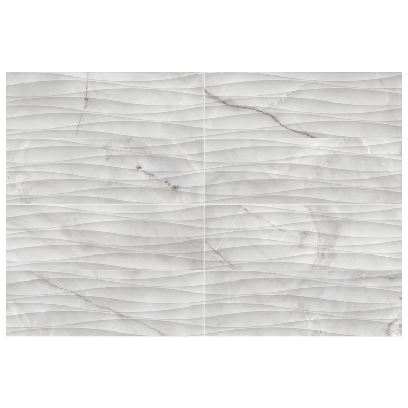 12″ x 36″ Raffino Curva Onyx Matte