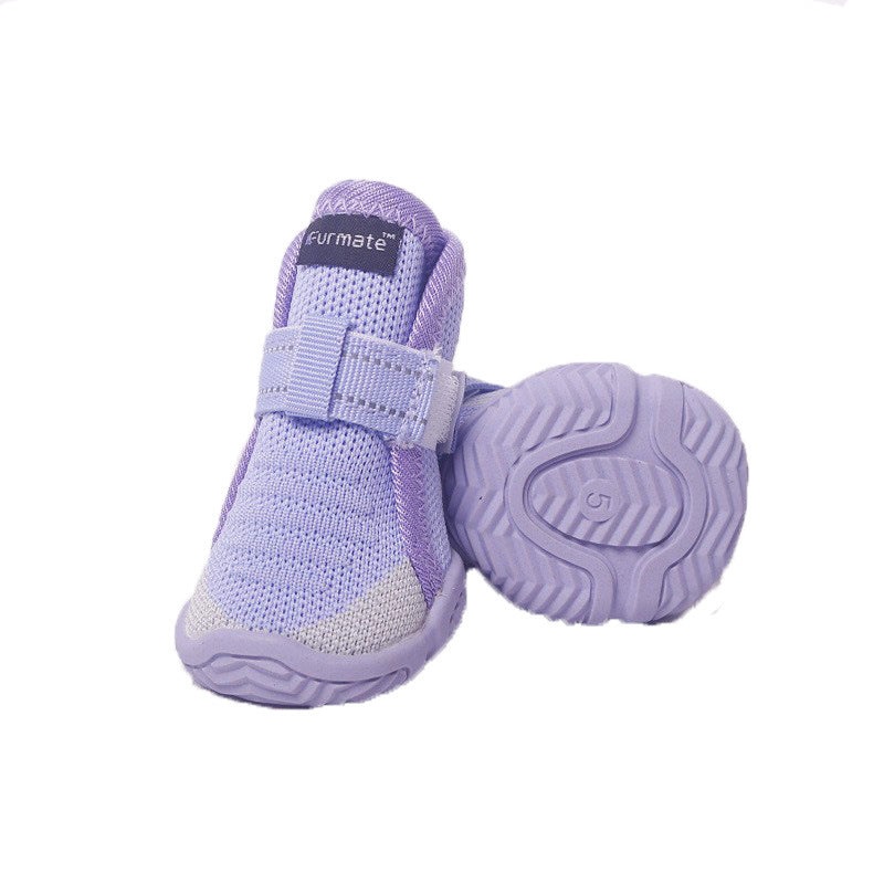 3# Purple Breathable Woven Dog Shoes for Small to Medium Dogs – Non-Slip, Durable, Anti-Dirty Paw Protectors