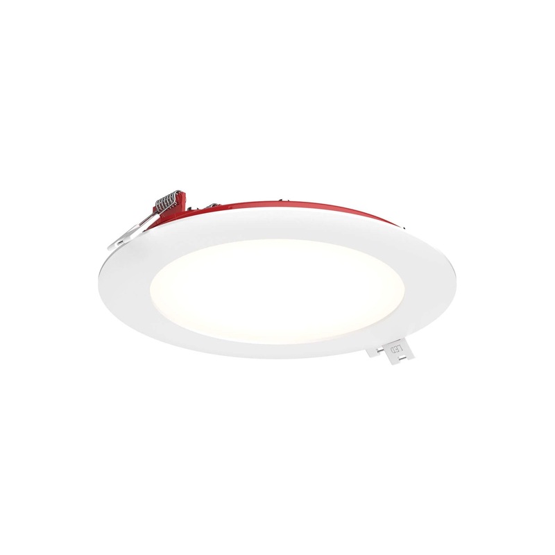 6″ Round CCT LED Recessed Panel Light White Fire Rated