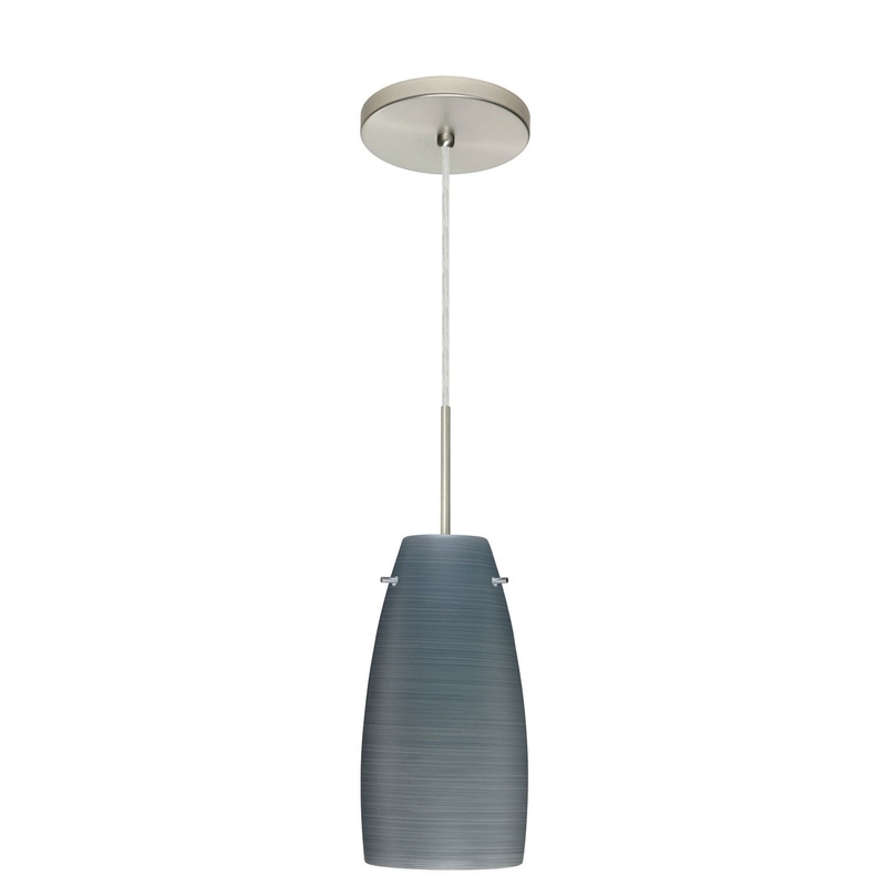 Besa 1JT-1512TN-SN Tao One Light Pendant Satin Nickel