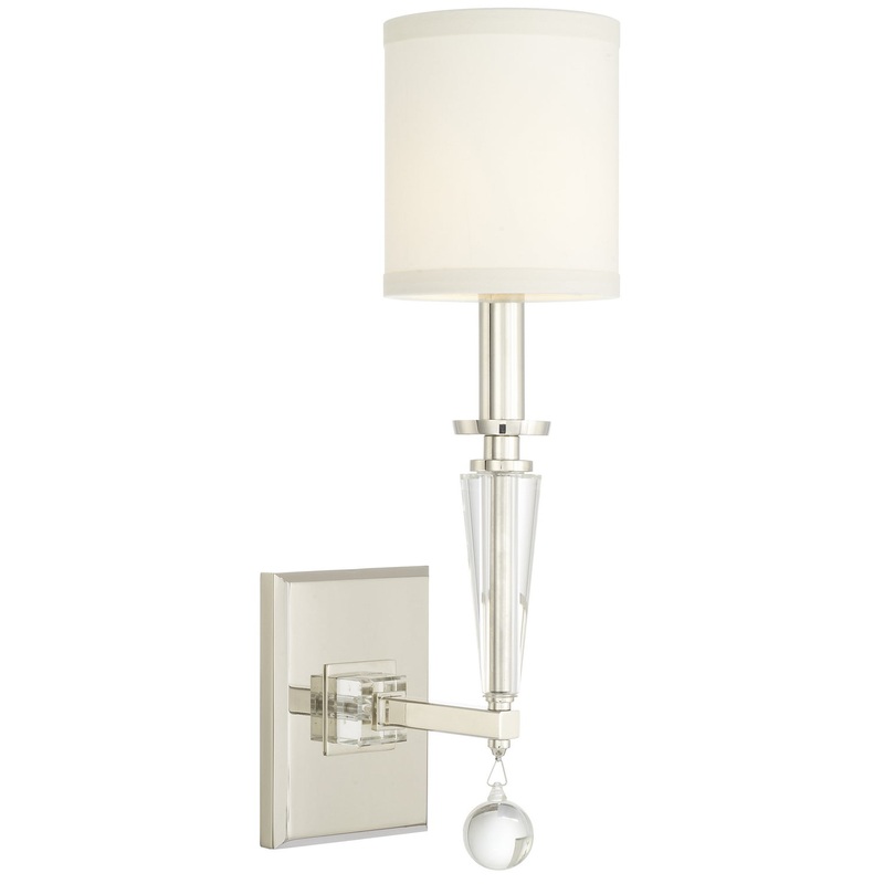 Crystorama 8101-PN Paxton One Light Wall Sconce Polished Nickel