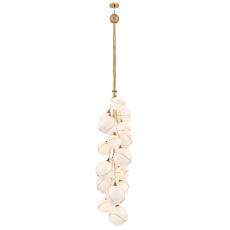 LED Chandelier from the Skye Collection in Heritage Brass Finish by Hinkley