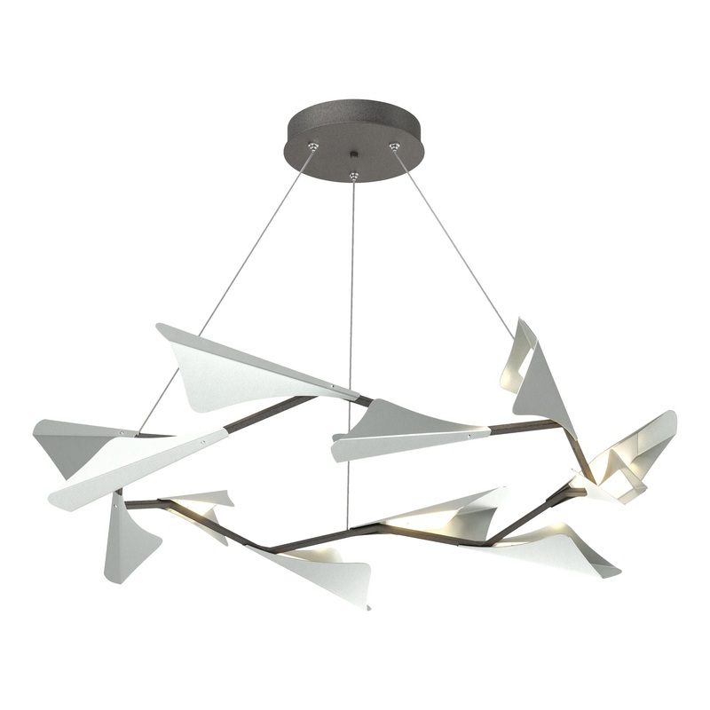 Plume 12-Light LED Pendant Natural Iron Vintage Platinum