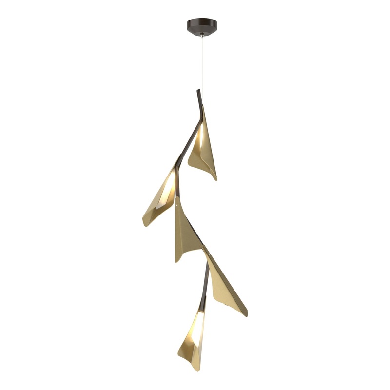 Plume 5-Light LED Pendant Oil Rubbed Bronze Modern Brass