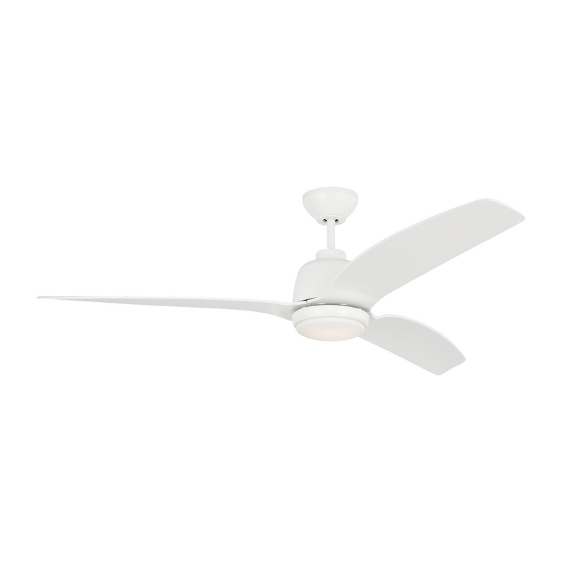 60″Ceiling Fan from the Avila Collection in Matte White Finish by Visual Comfort Fan