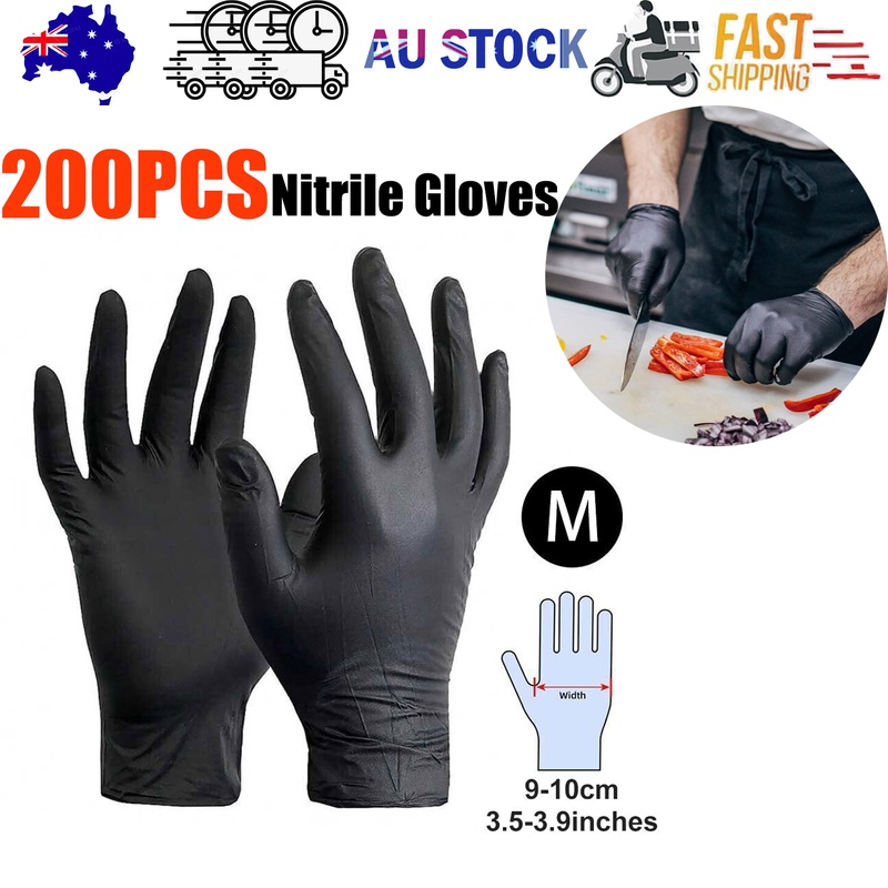 6g Flexible Disposable Nitrile Gloves For Mechanic Work Food Prepa 200Pcs M